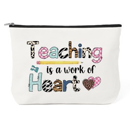 Teacher Appreciation Gifts - End of Year Teacher Gifts for Women Travel Makeup Bag Cosmetic Bag Makeup Pouch Back to School Thank You Christmas Valentines Day Teachers Day Birthday Gift for Teachers