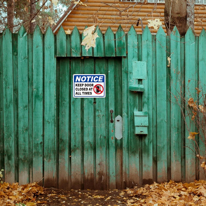 2 Pack Notice- Keep Door Closed At All Times Sign,
