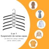 Ganchos para Ropa, 2 Piezas Ganchos para Pantalones Multicapa Desmontable