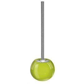 Kleine Wolke Power Colorful Accessories - Unique Round Bathroom Toilet Brush Holder 16.14" t X 5.08" w (Spring Green)