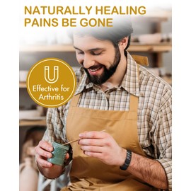 Feraco Copper Bracelet for Men - Copper Bracelets 99.99% Pure Copper Gift with Adjustable Sizing Tool, Magnetic Field Therapy Jewelry (Black)