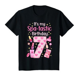 Kids 7th Spa Birthday Seven Year Old Spa B-Day Girls Spa Party T-Shirt