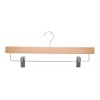 Exhivit Gancho De Madera Con Pinza Ajustable Corrediza Paq C/20