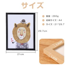 ESJNNK Picture Frame A4 Wall Hanging Frame Award Plaque Landscape Lightweight Poster Frame Photo Frame Poster Decoration (White)