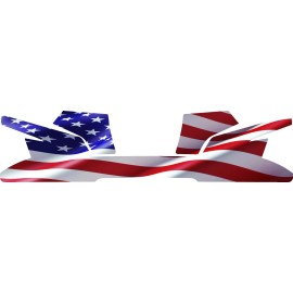 Unbranded 16-CURRENT POLARIS GENERAL 1000 TAILGATE MATTE WAVING AMERICAN FLAG