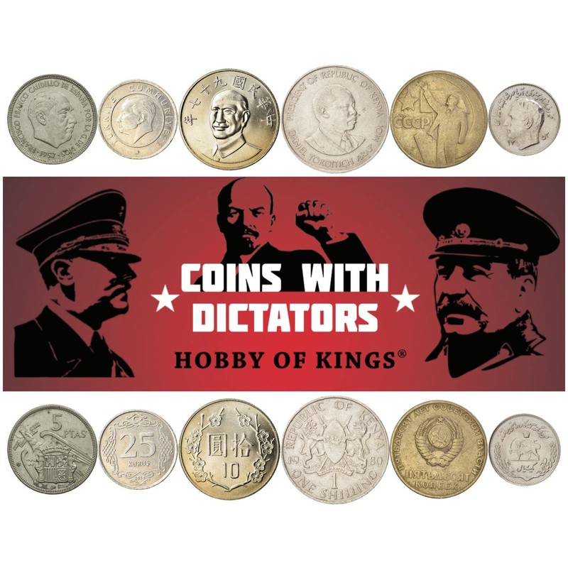 6 Coins Collection | Dictators | Lenin | Pahlavi |