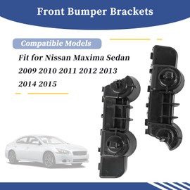 Getfarway A Pair Left & Right Side Front Bumper Brackets Plastic Black 62221-9N00A 62220-9N00A Compatible with Nissan Maxima Sedan 2009-2015