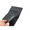 Black Leather Key Holder/Key Case Wallet Key Ring Soft Nappa