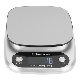 Mini Portable Stainless Steel Electric Scale Balance Kitchen Baking Accessory Silver 10kg/1g