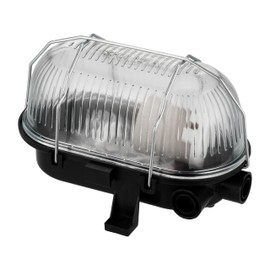 ADAKAT Bulkhead E27 IP54 Cellar Lamp Glass Cover Metal Mesh