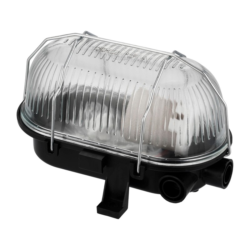 ADAKAT Bulkhead E27 IP54 Cellar Lamp Glass Cover Metal Mesh