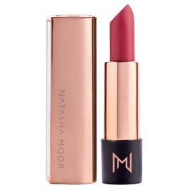 Natasha Moor Makeup Matte Lipstick - Nonstick Lip Stain for Semi Matte Finish, Creamy, Hydrating formula, Highly Pigmented, Best Lip Stick for Women, Cruelty Free | SILK SUEDE Warm Pinkish Mauve (Ambition)