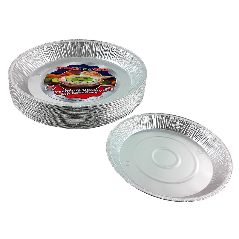 PACTOGO 12" Aluminum Foil Pie Pan Extra-Deep Disposable Tin Plates