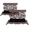 Cast Iron Scrollwork Boot Scrapers with Brushes, Set of 2