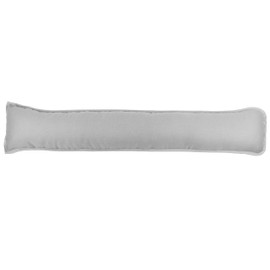 Door Draft Stopper and Blocker (Pack of 1) Sound Proof Draft Guard for Doors and Windows, Decorative Plain Fabric Draught Excluder Cushion Provides Door Insulation and Weather Stripping (Silver)