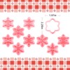 BESEK Christmas Cookie Cutters: 9 pcs Winter Snowflake Cookie Cutters