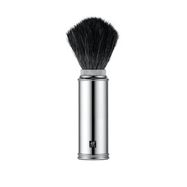 ZWILLING Travel Shaving Brush with Synthetic Hair for Travel, Vegan, Extra Easy Care and Soft Bristles, Silver