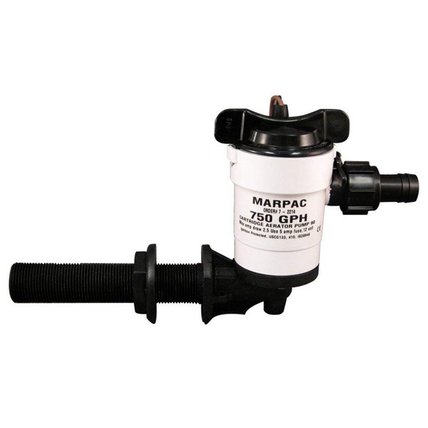 Marpac 38702M Livewell Aerator Pump 750 Gph 90 Inlet 3/4" Out MD