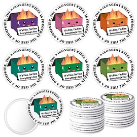 Geetery 30 Pcs Inspirational Dumpster Fire Compact Mirrors Gifts Bulk for Women Dispatcher Volunteer Employee Appreciation Gifts Pocket Portable Small Mini Mirrors for Coworkers Teachers Team Office