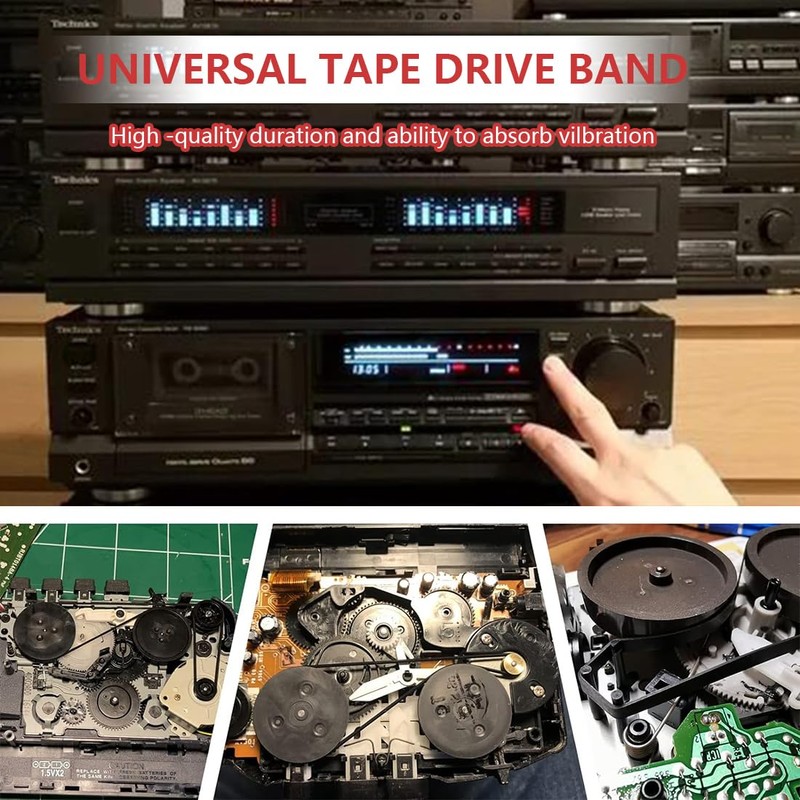 VYZUTR 56 Pieces Square Cassette Tape Machine Belt Connecting Tape