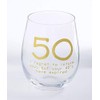 Mud Pie 50 Boxed Wine Glass Set, 16 oz