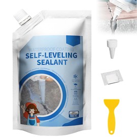 Concrete Caulking Adhesive, Self-Leveling Sealant Crack Repair, Heavy-Duty Concrete Crack Filler for Driveway, Weather Resistant Quick-Drying Sealant for Outdoor (500ml)