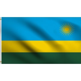 DMSE Rwanda Flag 3X5Ft Foot 100% Polyester 100D Flag