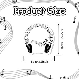 8 Pack Music Themed Sticky Note,Different Shapes Black White Music Notes Self-Stick Notepad Memo Pads Musical Notes Message Reminder Pad for Kid Student School Office Supplies Party Favor