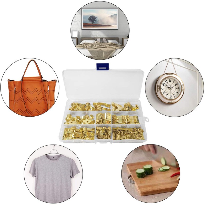 230 Pieces Picture Hooks for Hard Walls Picture Hanging Hooks
