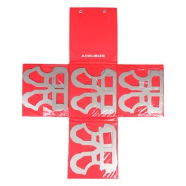 Accusize Industrial Tools 8 Pc Radius Gauge Set 1-1/16'' to 1-1/2'' Gauges without Holder, 3602-5023