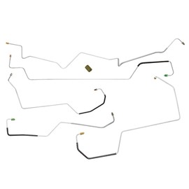 Inline Tube Replacement for 1996-99 Buick LeSabre, Front Disc Rear Drum, w/ABS & Traction Control, Front Brake Line Kit, 5pc, Stainless