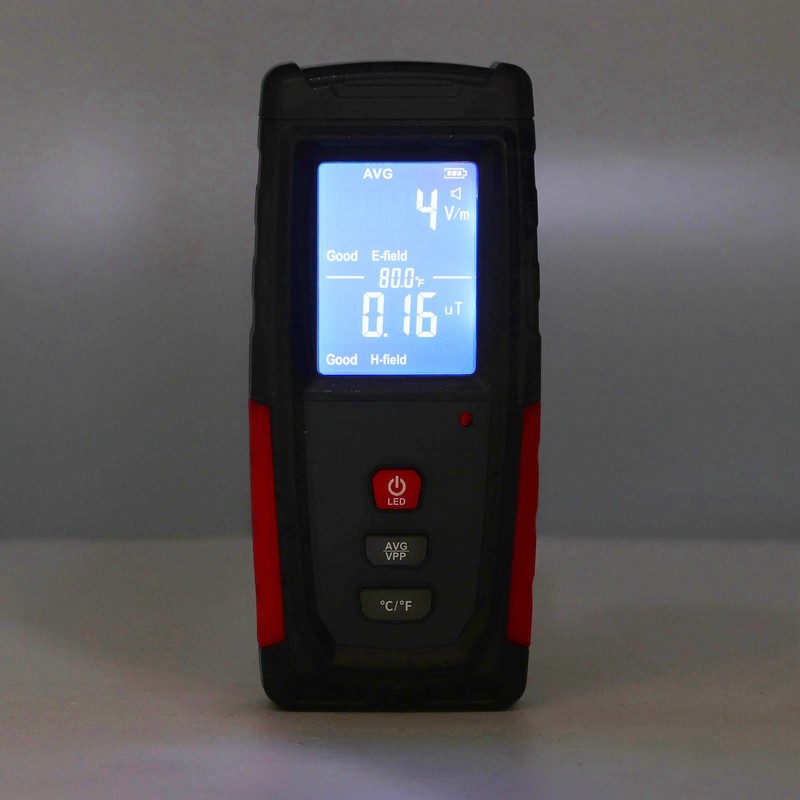 Electromagnetic Radiation Automatic Alarm Plastic Tester EMF Inspection 3.7V 600mAh