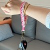 Moydolo Macrame Boho Keychain Bracelet Holder Handmade Keychain Wristlet Key