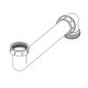 AlcaPlast P109 Space-saving drain bend for sink, connection extension of