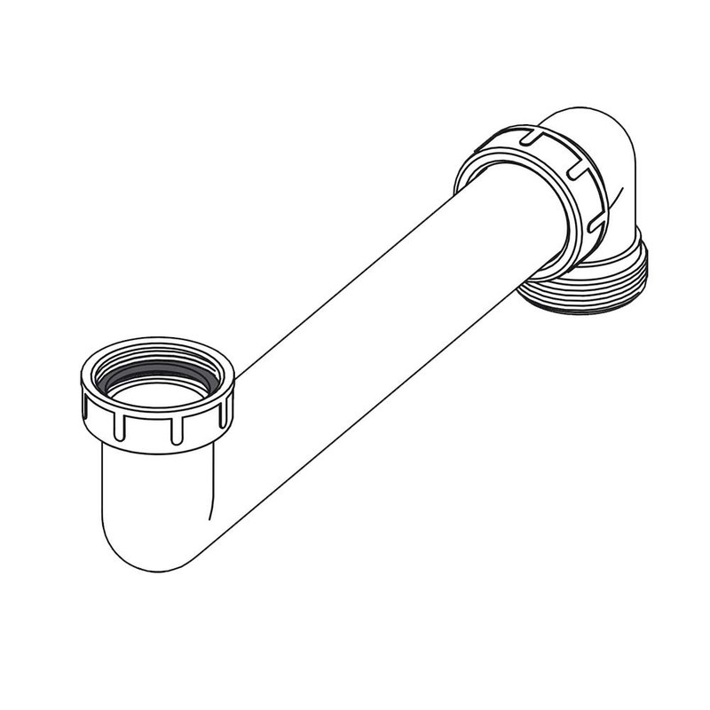 AlcaPlast P109 Space-saving drain bend for sink, connection extension of