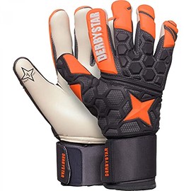 Derbystar APS Hexasoft Pro II Unisex Gloves, Orange Grey, 8