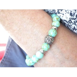 Men's bracelet from Oriental Sun range in steel and turquoise blue