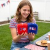 4th of July Fuzzy Dice for Car Mirror, Patriotic Red