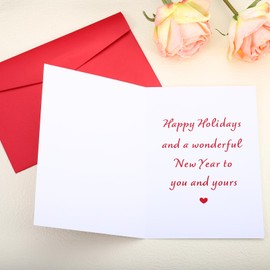 Single Christmas Card, Happy Holiday Cards, Christmas Card Single, Merry Christmas Cards with Envelopes 1PCS, Christmas Card for Friends Coworker Teacher & Boss, Merry Christmas America Card for Her