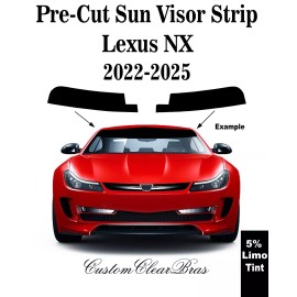 American Made Films Pre-cut Sun Visor Strip 5% Limo Window Tint For 2022 2023 2024 2025 Lexus NX