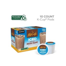 +ONE McCafe, ICED One Step Mocha Frappe K-Cup Coffee Pods, 10 Count
