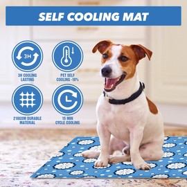 Pet Prime Dog Cooling Mats 50 x 40 cm, Cooling Mat for Dogs, Pet Cooling Mat for Crates, Dog Kennels and Beds for Hot Summer Days