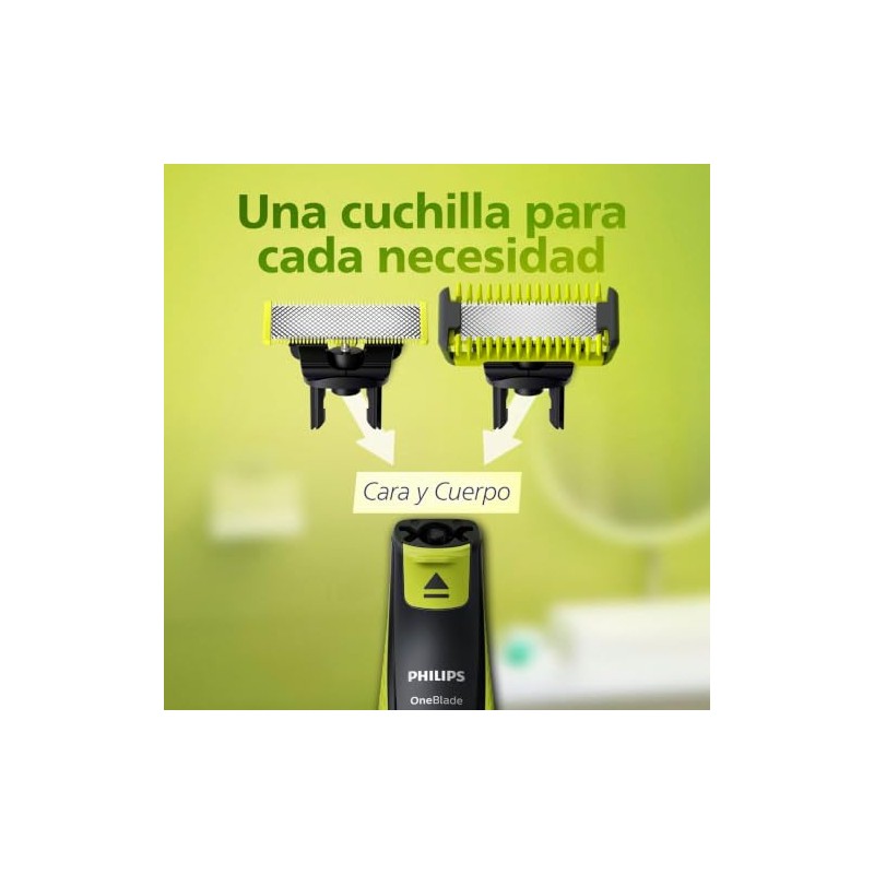 Philips OneBlade Afeitadora y Recortadora Eléctrica Face & Body para