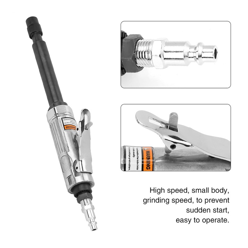 Pneumatic Extended Die Grinder 15cm Handle Length Air Angle Die