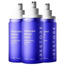 iRestore Retinol Serum for Face - 1% Retinol with Peptides & Hyaluronic Acid - Anti Aging Serum for Sensitive Skin - Fragrance Free, Reduces Fine Lines, Wrinkles, Uneven Tone & Texture