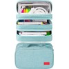 Large Capacity Pencil Case Pouch with 3 Compartments Portable Canvas
