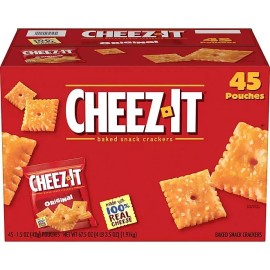 Cheez-It Original Baked Snack Crackers 1.5 oz Bags, 45 Pack – Grab & Go Snacks.