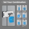 SISAV 4 Digit Combination Lock,Gym Padlock,Outdoor Combination Padlock,Suitable for School