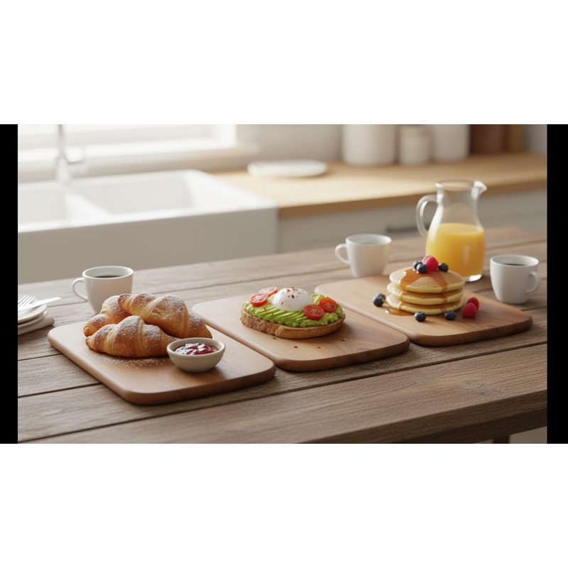 Zassenhaus Set di 2 taglieri per la colazione, in legno