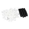 100PCS Net Cups with 100PCS Sponges Plastic Breathable Bottomless Garden